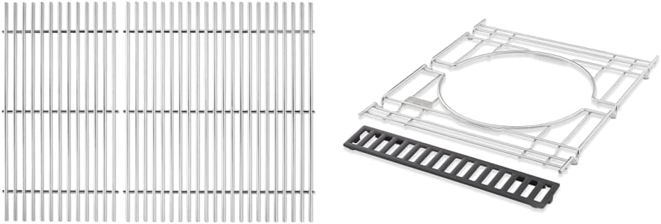 Weber Crafted Cooking Grates and Frame Kit, Stainless Steel, for Genesis 300 Series
