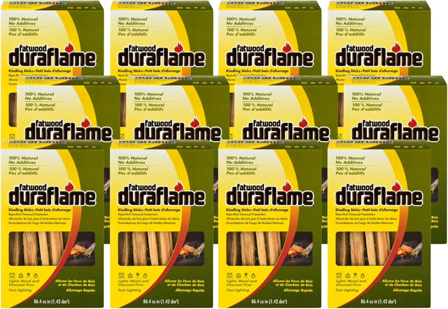 Duraflame Fatwood Firelighters, 86.4 cu in (12 Pack)
