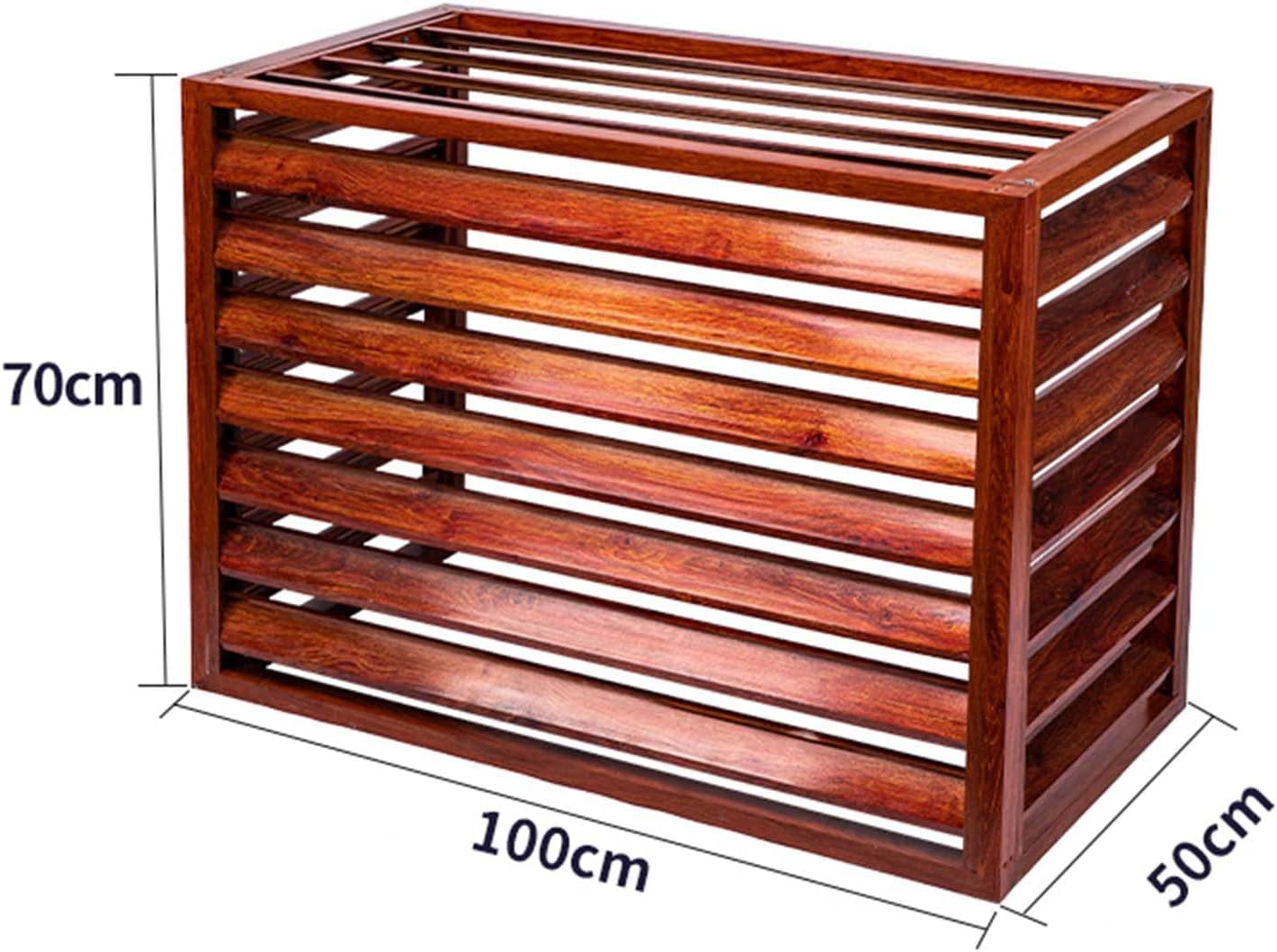 Cover for Outdoor Air Conditioner Fence Screen -Tall, Weatherproof Aluminum Louver Grille Central Air Conditioner Covers, Freestanding Enclosure to Cover Garbage Or Ac Units,Garden Plant Stand