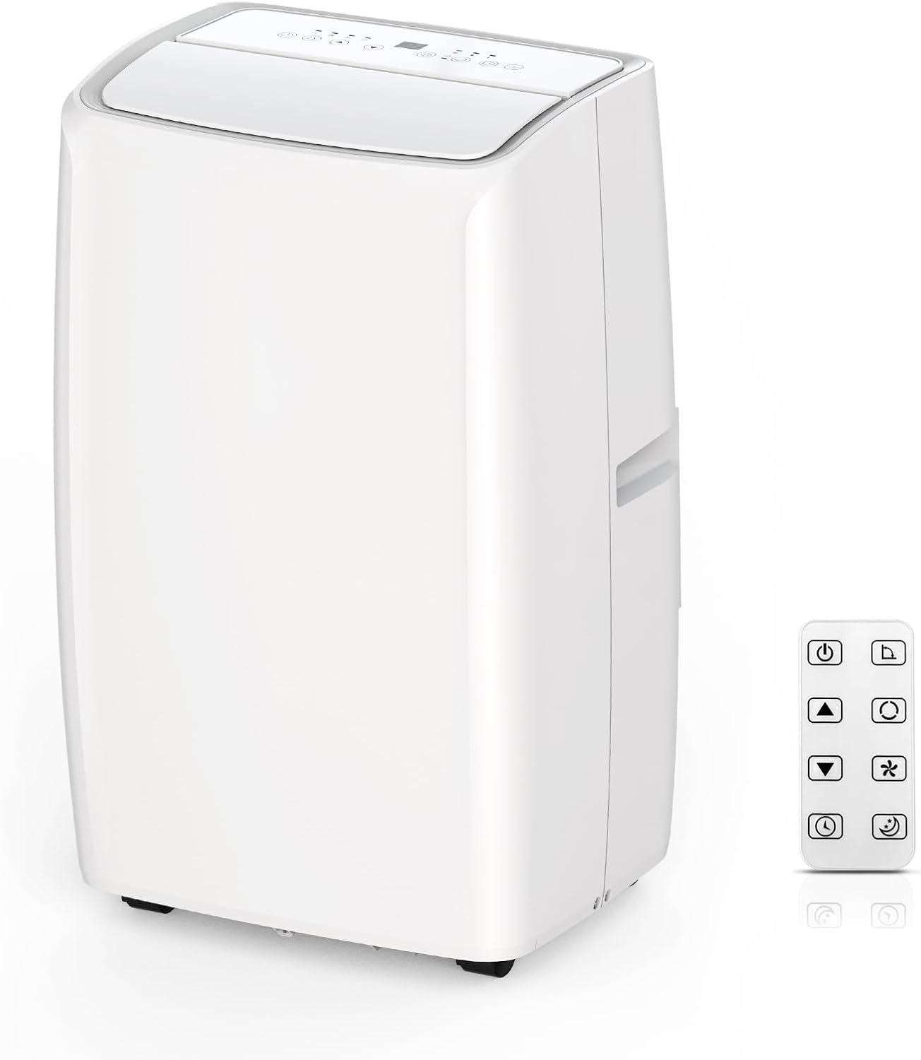 14000BTU Portable Air Conditioner - Cools Rooms Up to 700 Sq.Ft, With Dehumidifier, Fan Modes, Remote Control, 24Hrs Timer, and Moveable Whe