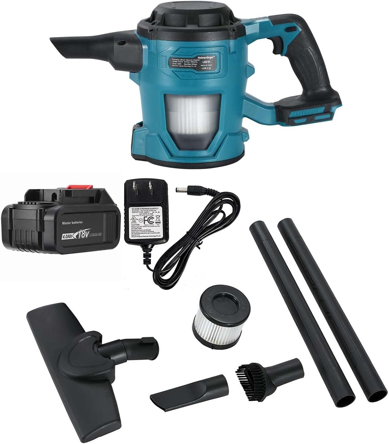 Heimerdinger Cordless Vacuum Cleaner with 4000 mAh Battery, 500W Motor with 85kPa Max Suction Power, Handheld Vacuum for Home Car Hardwood Floor Carpet