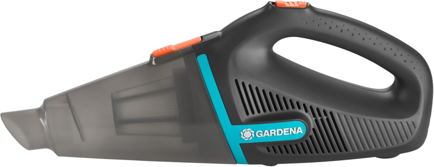 GARDENA Set Outdoor handheld vacuum cleaner EasyClean Li (incl. wall bracket): battery vacuum cleaner for wet and dry particles, strong suction power (9340-20).