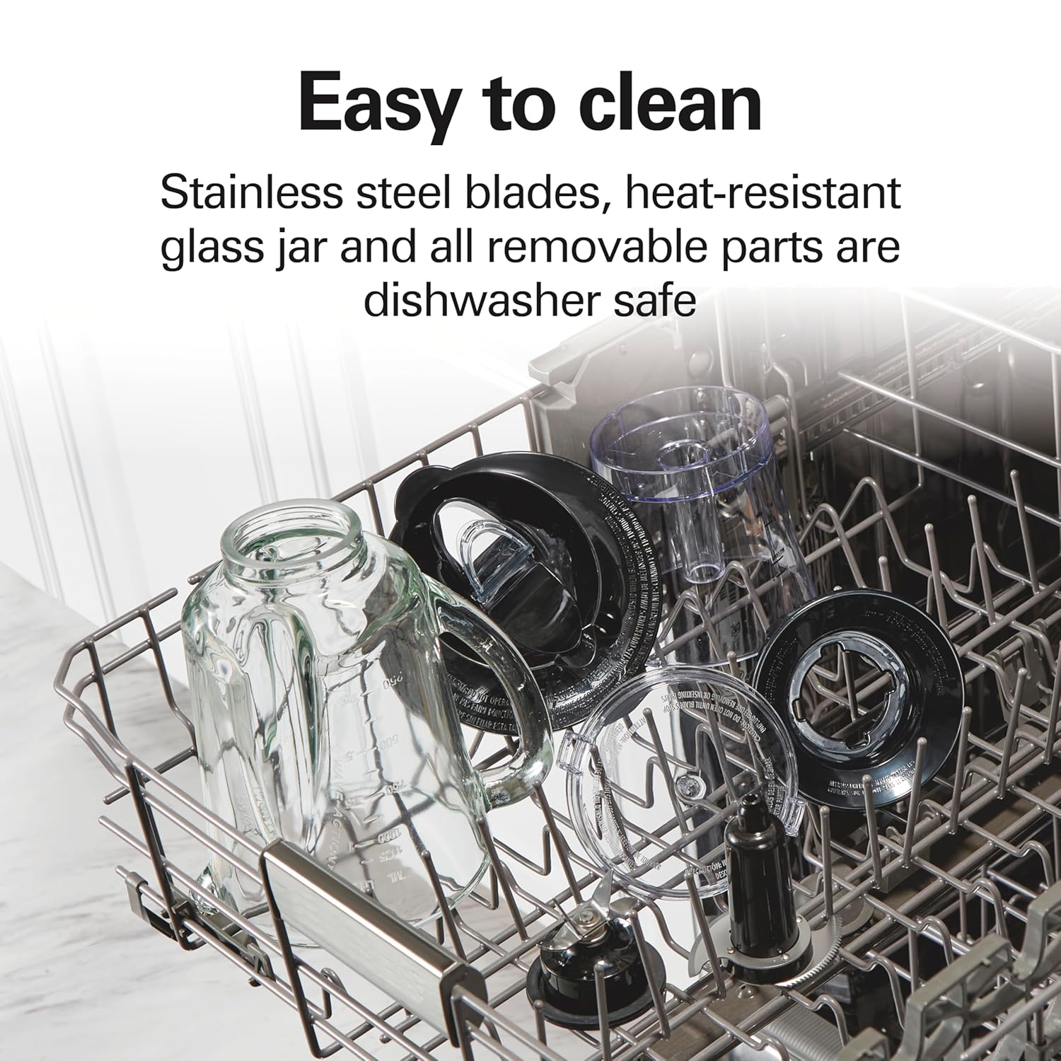 Hamilton Beach Power Elite Blender for Smoothies with 3-Cup Vegetable Chopper, Mini Food Processor, 40oz Glass Jar, 12 Functions for Puree, Ice Crush, Black and Stainless Steel (58149)