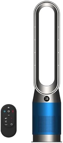 Floor Fan Air Circulation Fan Quiet Bladeless Fan Oscillating Tower Fan with Remote, 8 Speeds, 8H Timer, 80° Oscillating Pedestal Fan, Portable Cooling Fan for Bedroom, Home, Office(Blue)