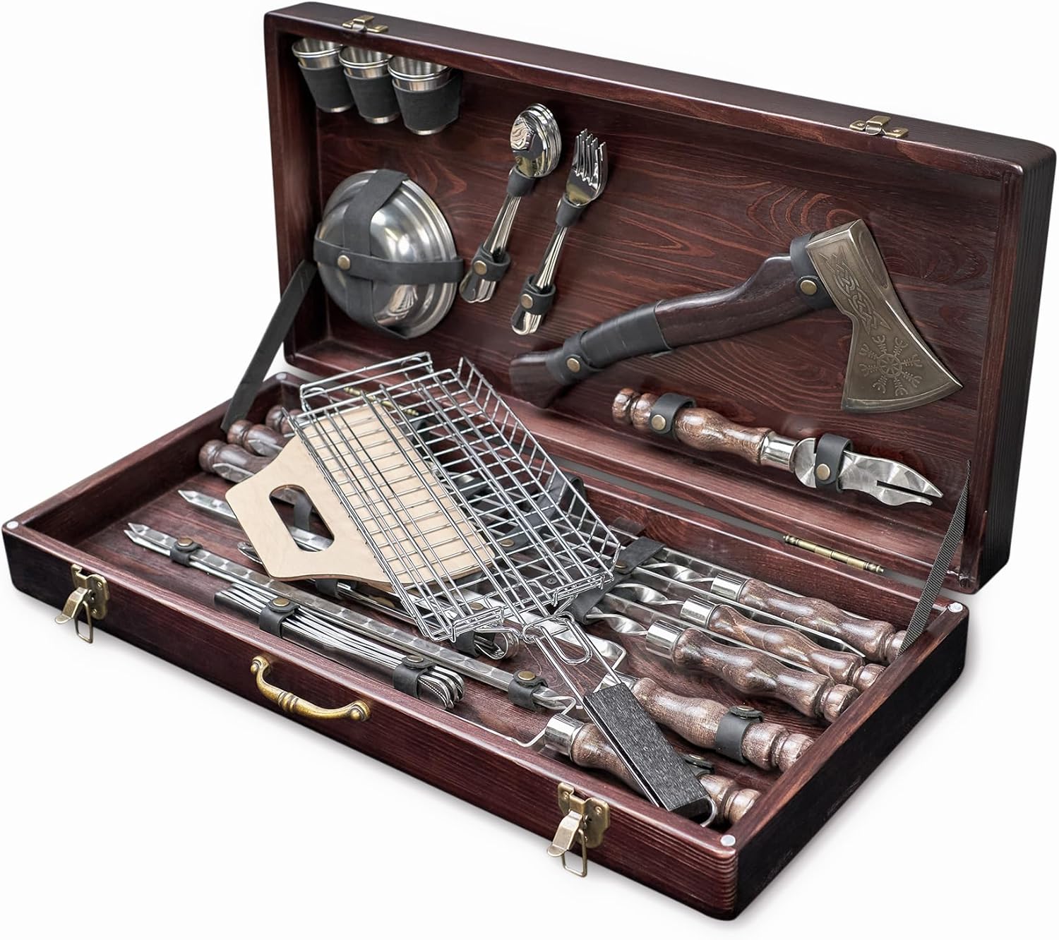 Barbeque Grill Accessories for Outdoor Cooking - Utensils Set - Premium Barbecue Tool Sets - Outdoor Grilling Accessories BBQ Supplies - Grill Set with Case Thor