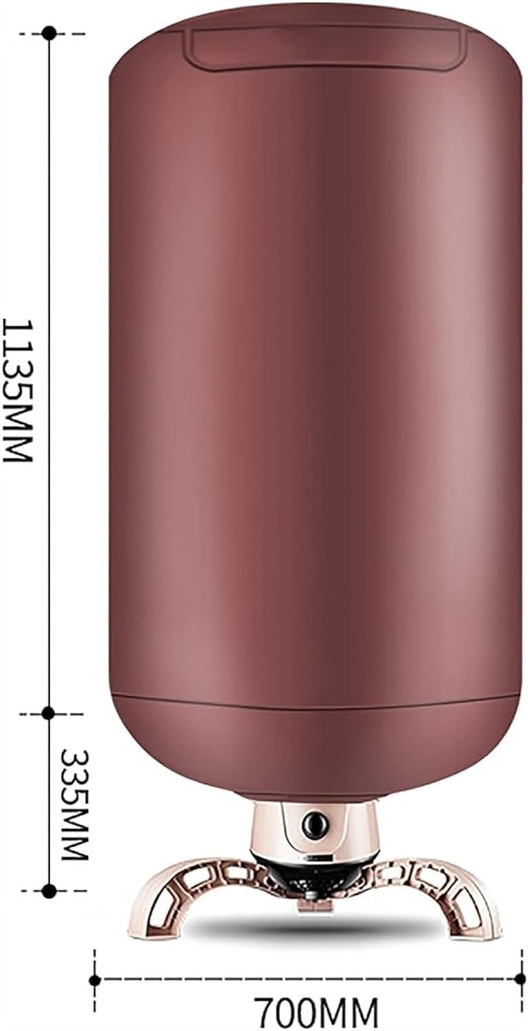 900W Portable Electric Clothes Dryer - Multifunctional Zipper Clothes Drying Rack - Clothes And Shoe Heater Dryer - With Dustproof Curtain - Load 15kg (Color : Pink)