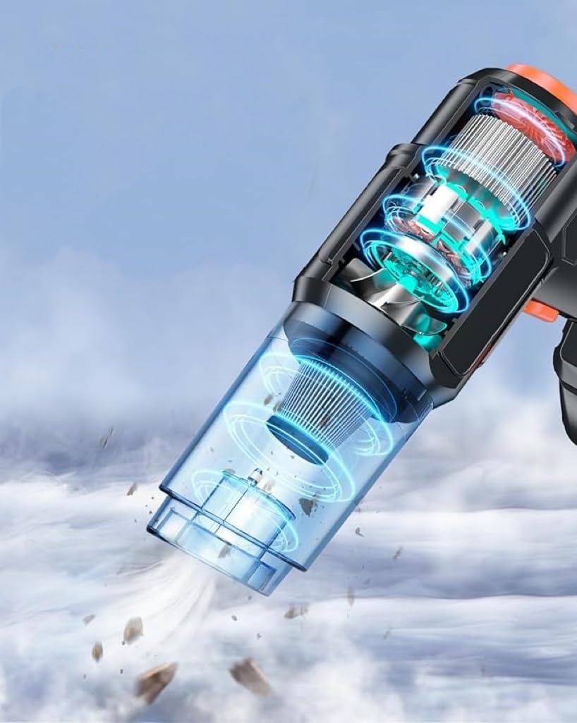 Car Vacuum Portable Cordless, 35000PA High Power Suction & Blower, Wireless Handheld Vacuum Cleaner for Car, Home, Office, Pet(Shiny Black)