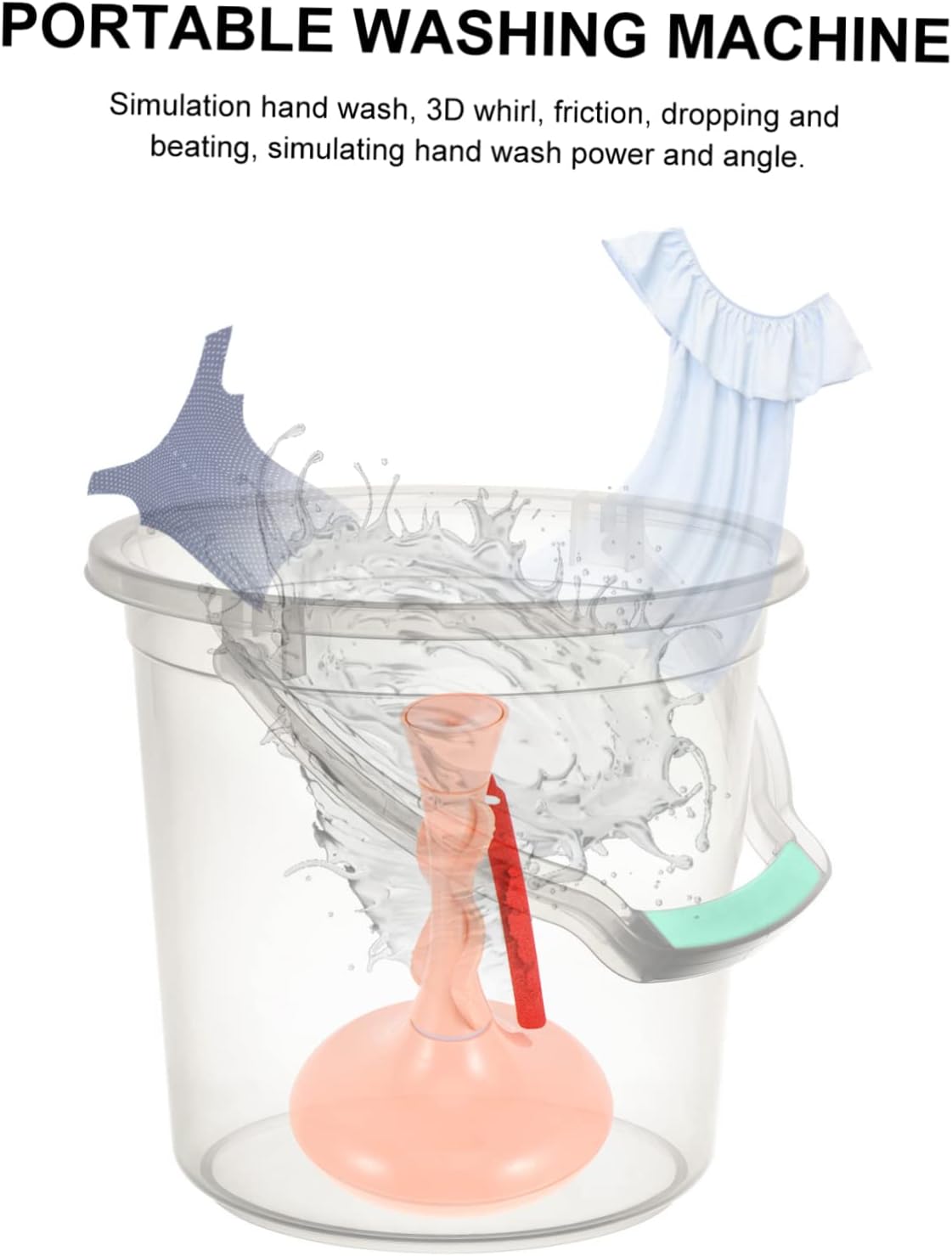 360degree Portable Washing Machine Sonic Turbine Washer for Laundry Travel Washing Machine Emulsion Cleaning