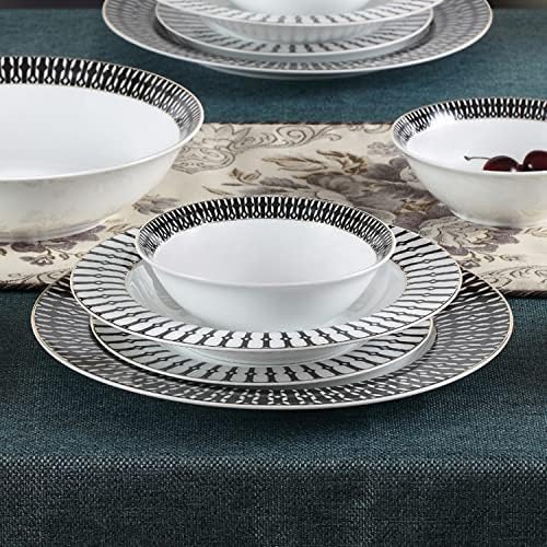 24 Piece Dinnerware Set-Fine China, Service for 4 by Lorren Home Trends