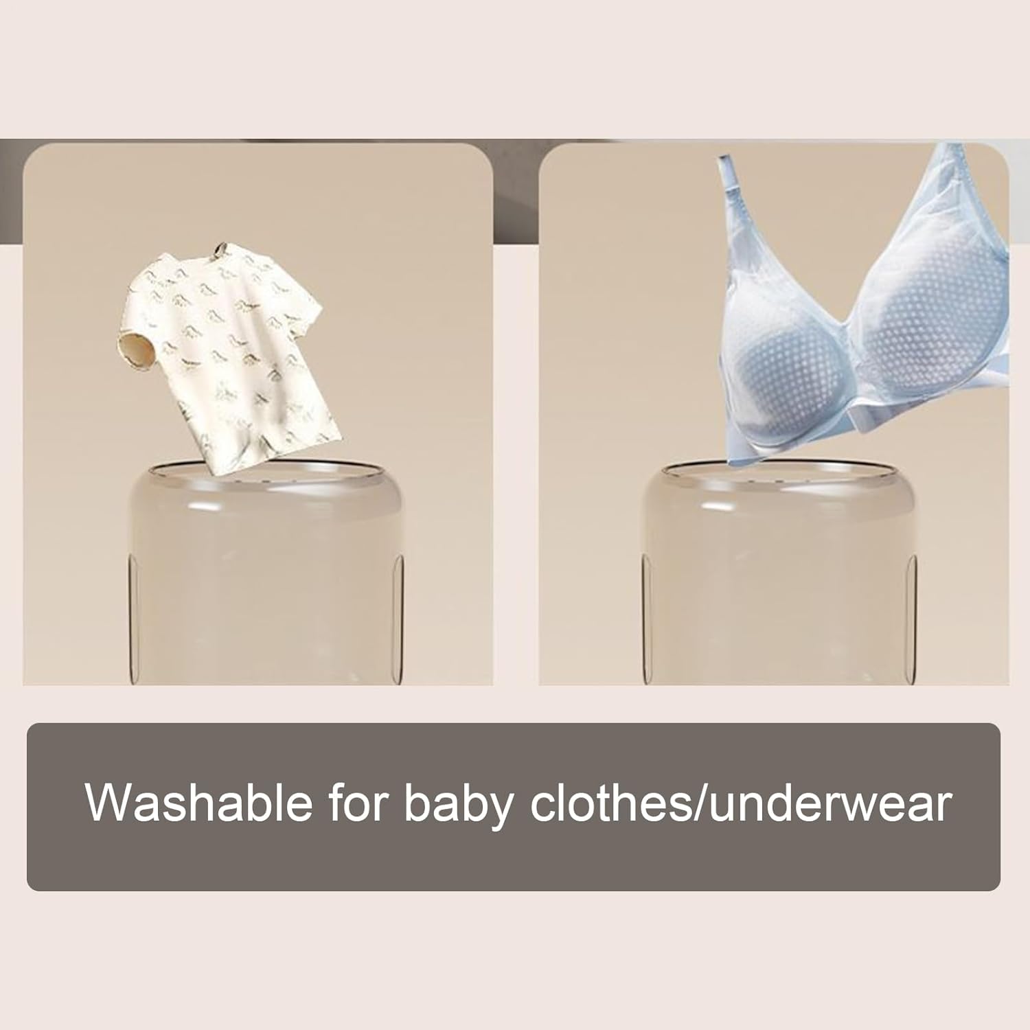 3-in- 1 Portable Underwear Washing Machine - 3L Cordless Mini Washer with Spin Basket | Rechargeable 3000mAh, 3 Modes | Deep Cleaning for Apartment, Dorm, RV, Hotel (Rose) | Anti-Vibration Base