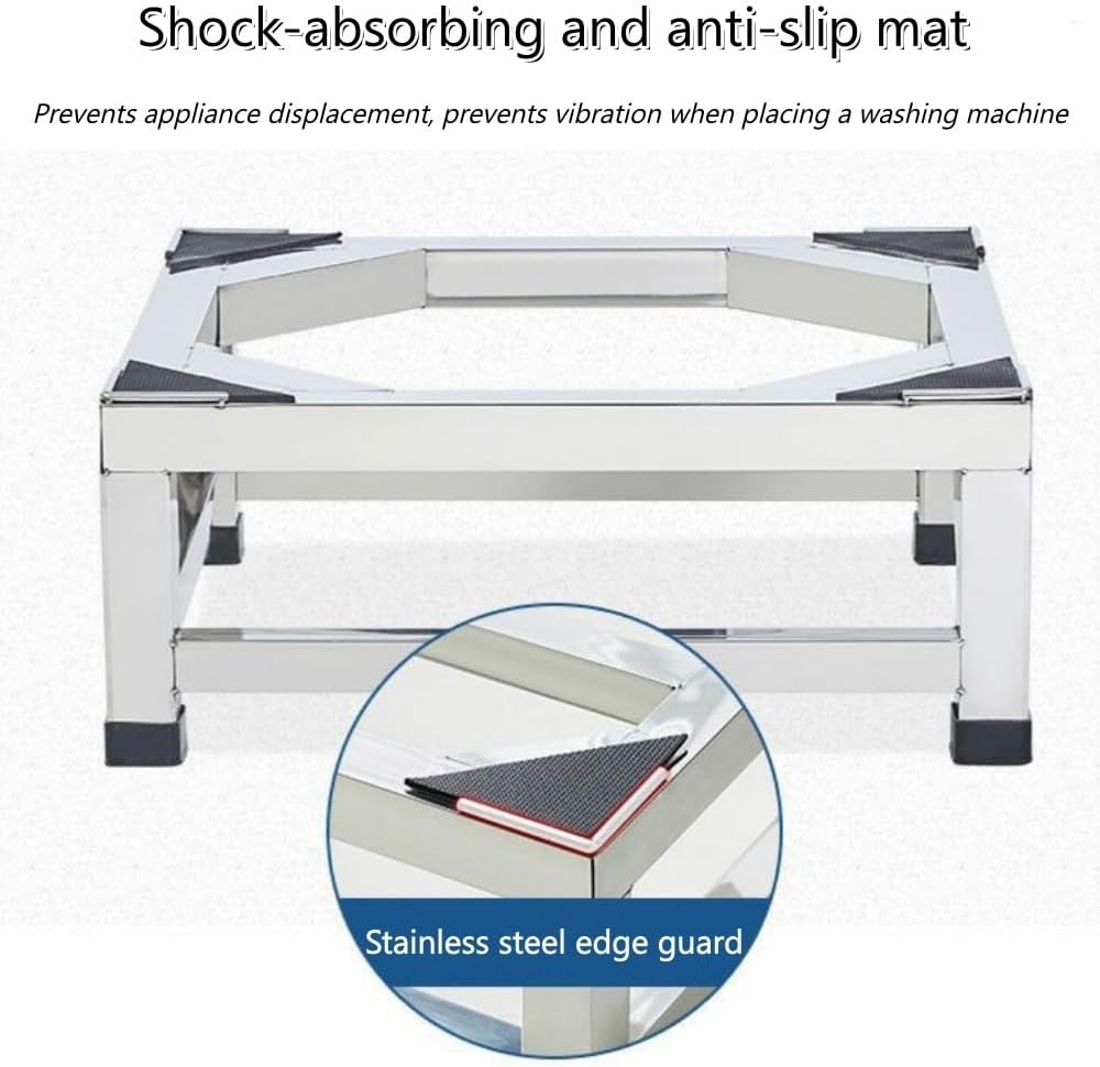 Stainless Steel Washing Machine Pedestal, Heavy Duty Appliance Riser for Washing Machine, Refrigerator, Laundry Pedestal for Washer and Dryer(60cm/23.6in)