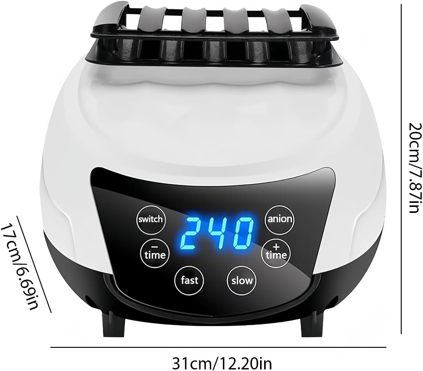 Portable Electric Clothes Dryer, 4-Level Timer with Remote Control, LED Display & Silent Operation for Indoor Home Laundry