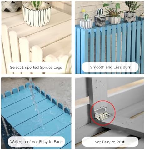 Outdoor Air Conditioner Cover for Outside Units Weatherproof Solid WoAir Conditioner Fence Screen for Outdoor Indoor Hide Privacy Orange Blue Grey White (Color : White, Size : 105x