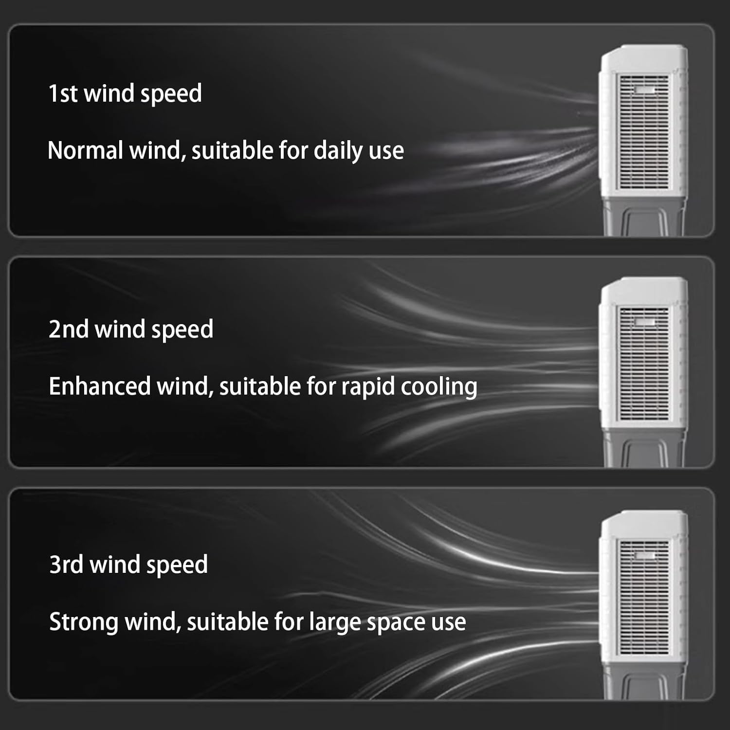 3-in-1 Swamp Cooler, Evaporative Air Conditioner with Water Tank, Ice Packs, 7.5H Timer, Portable Air Cooler for Room Office