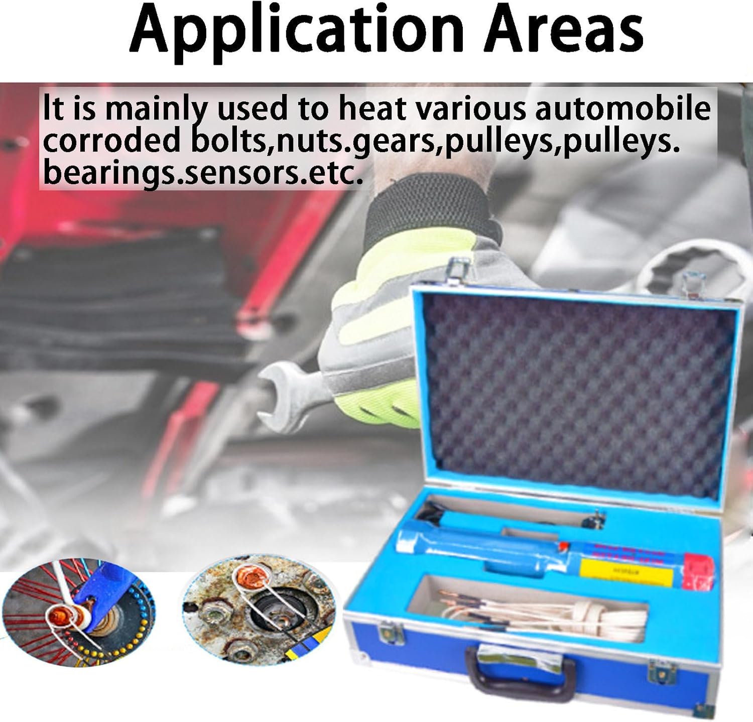 NYANS Mini Induction Heating Machine, Bolt Removal Tool, with 8 Coils and Carrying Case, 1000W, Flameless Heating, for Automobiles, Small Mechanical Parts, Various Metal Parts