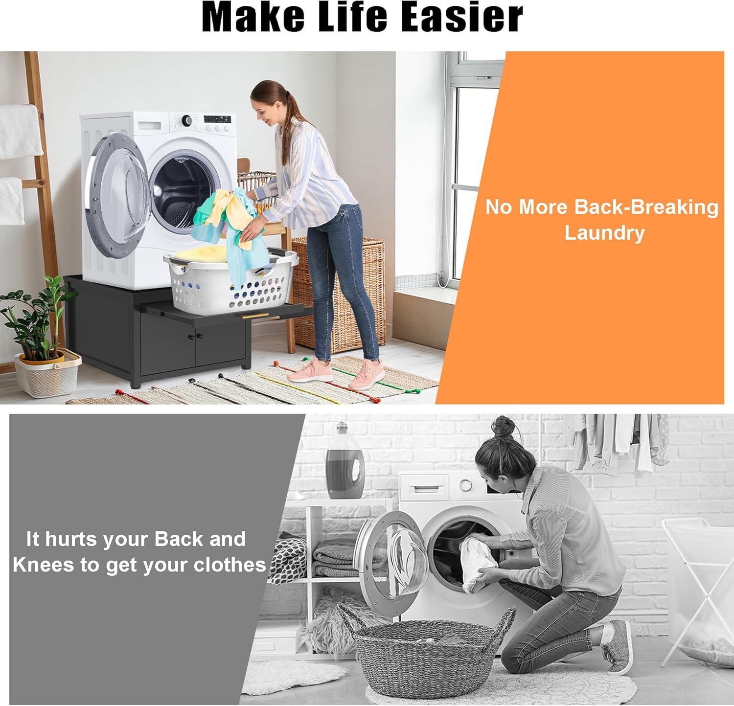 GDLF Laundry Pedestal Heavy Duty Metal Washer Dryer Pedestal 29