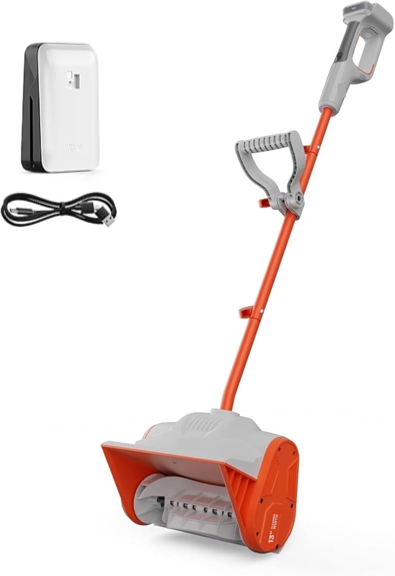 Lightweight Electric Snow Shovel, Battery Powered, for Clearing Snow from Driveways, Sidewalks, and Patios(20V Snow Shovel 13'')