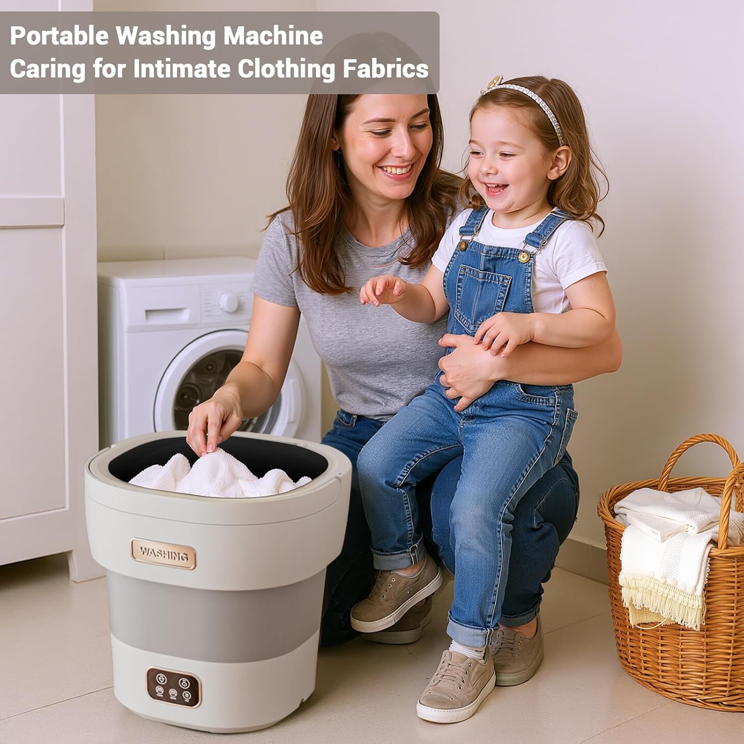 Mini Washing Machine and Dryer,12l Foldable Mini Washer for Underwear, Upgraded Collapsible Washing Machine for Baby Clothes Socks Apartment