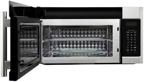 FORNO Fornace 30-Inch Over-the-Range Convection Microwave, 1.5 cu.ft Capacity – Stainless Steel Finish – 300 CFM 2-Speed Ventilation, Touch Glass Control, LED Cooktop Lighting – FOTR3038-30