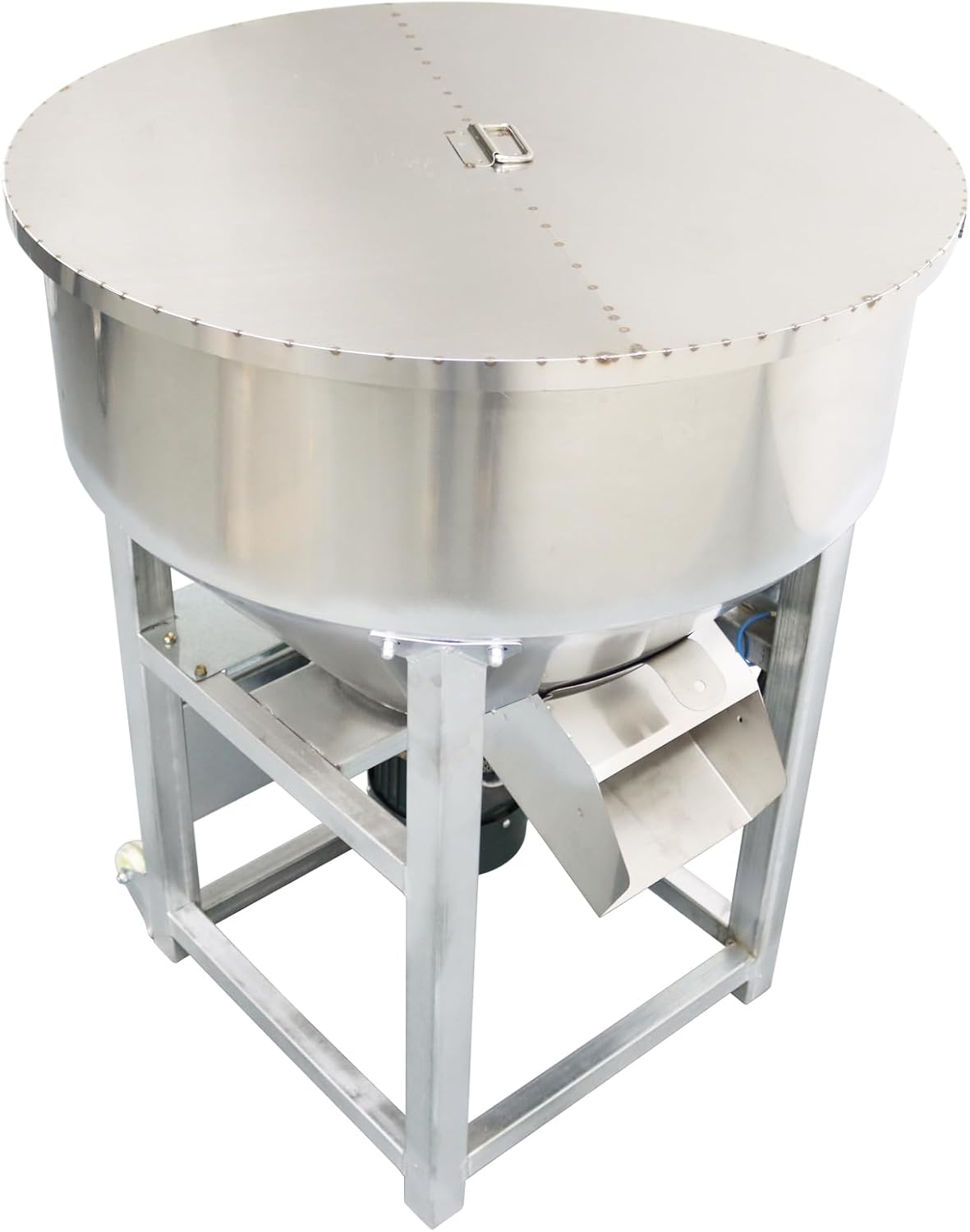 110lbs Dry Powder Mixer Blender Feed Mixer Blender Mixing Machine Dry&Wet Particle 201 Stainless Steel 110v 3kw