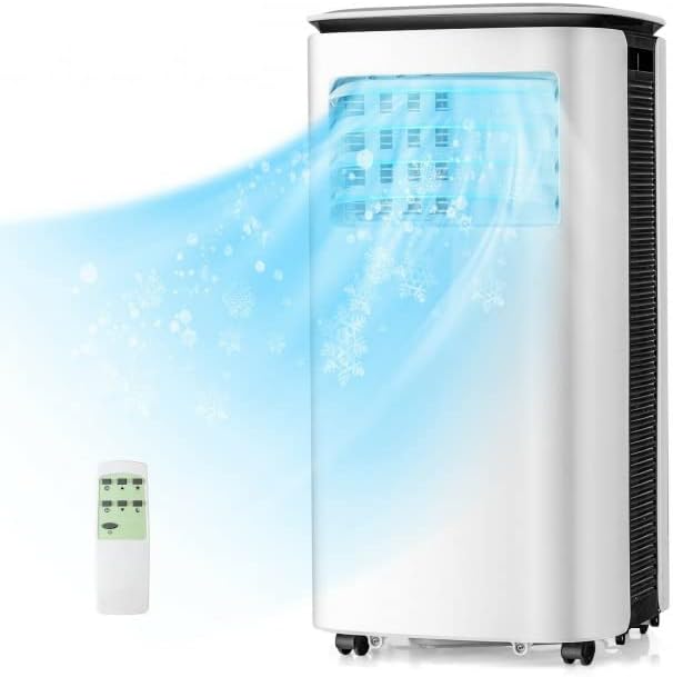 ARLIME Portable Air Conditioners 9000 BTU Cools up to 350 Sq. Ft., Portable AC Unit with Remote Control, Floor Air Conditioner with Window Kit For Room, Office, Dorm, Bedroom