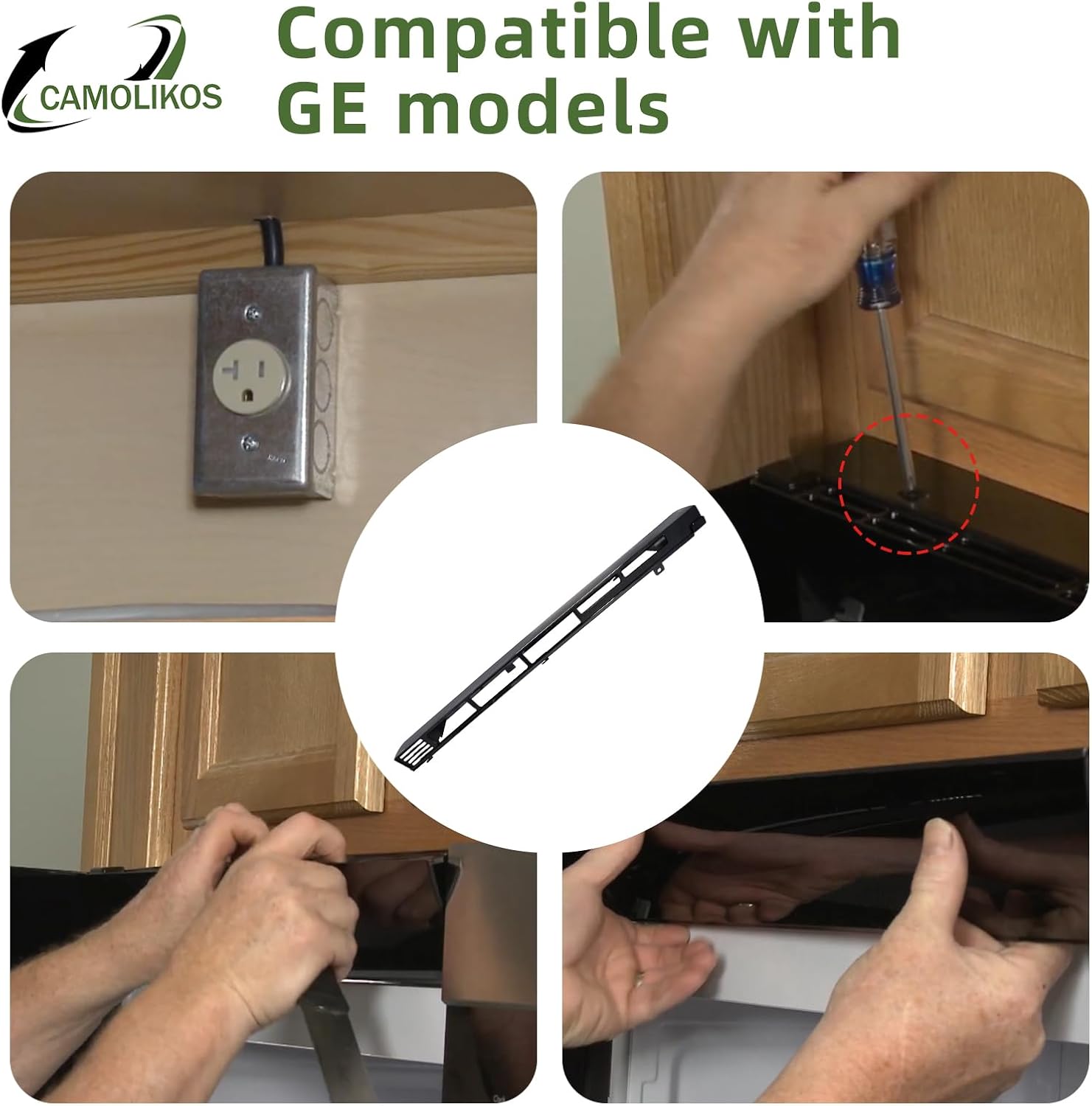 WB34X25406 Microwave Vent Grille Fits for GE WB34X25406 Top Vent Grille Replacement 4465386 AP6040821 PS11774030 EAP11774030 (Black 1PC)