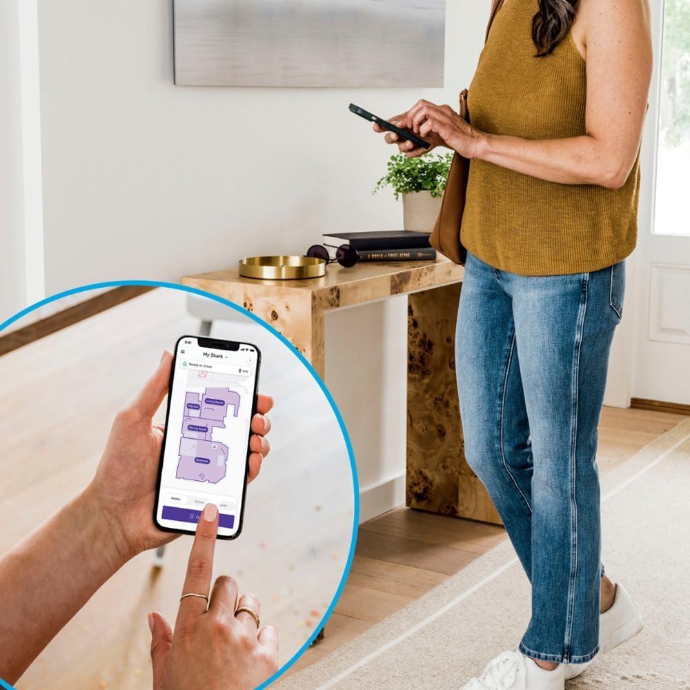 Shark RV2320S Matrix Self-Emptying Robot Vacuum with Bagless 30 Day Capacity Base, Self-Cleaning Brushroll, Precision Home Mapping and Extended Runtime, Wi-Fi, Perfect for pet Hair, Black (Renewed)