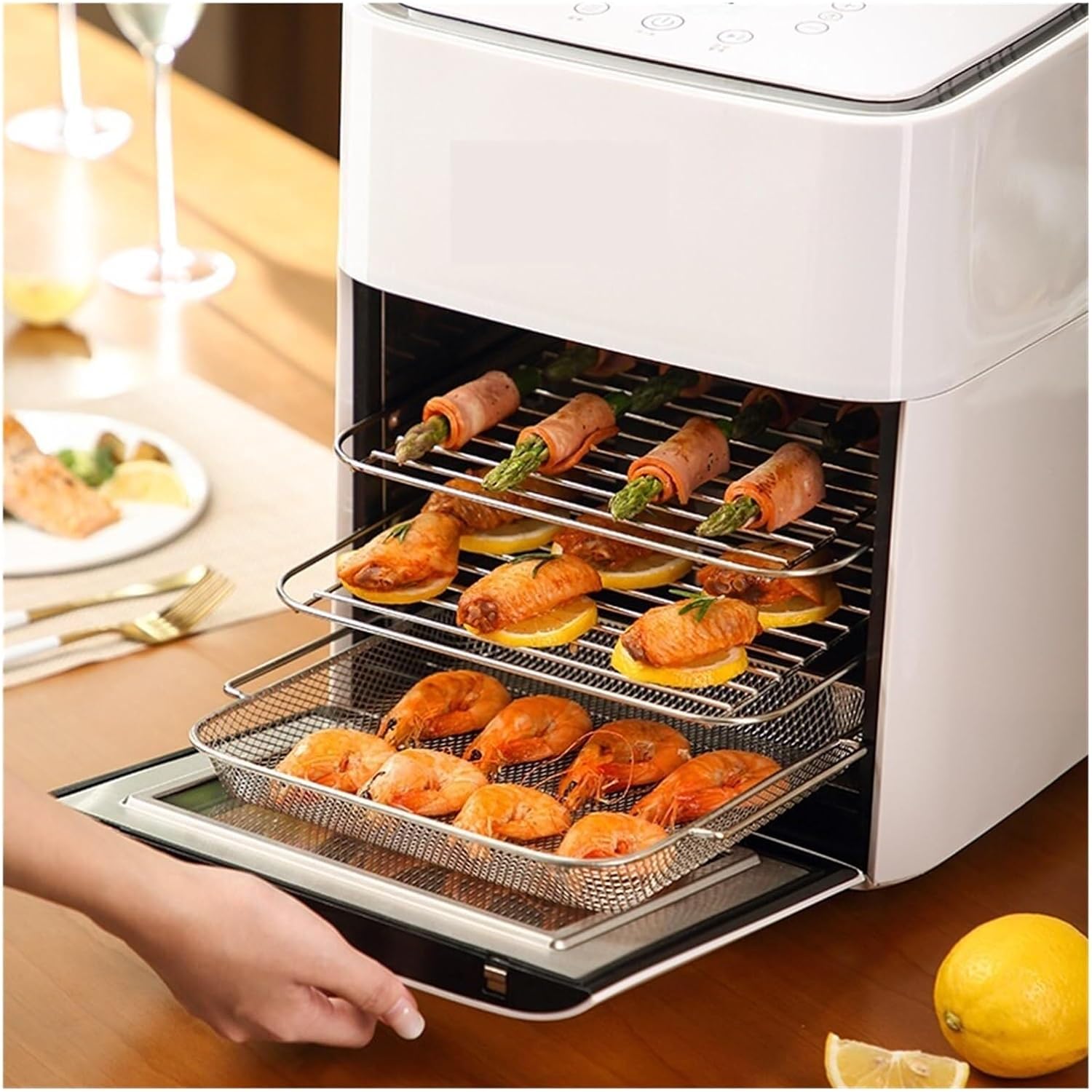 Air Fryer, Food essentials and family helpers Smart Air Fryer Electric oven Electric Air Fryer Multifunctional French Fries Electric oven 12L 1600W Smart assistant Enjoy life
