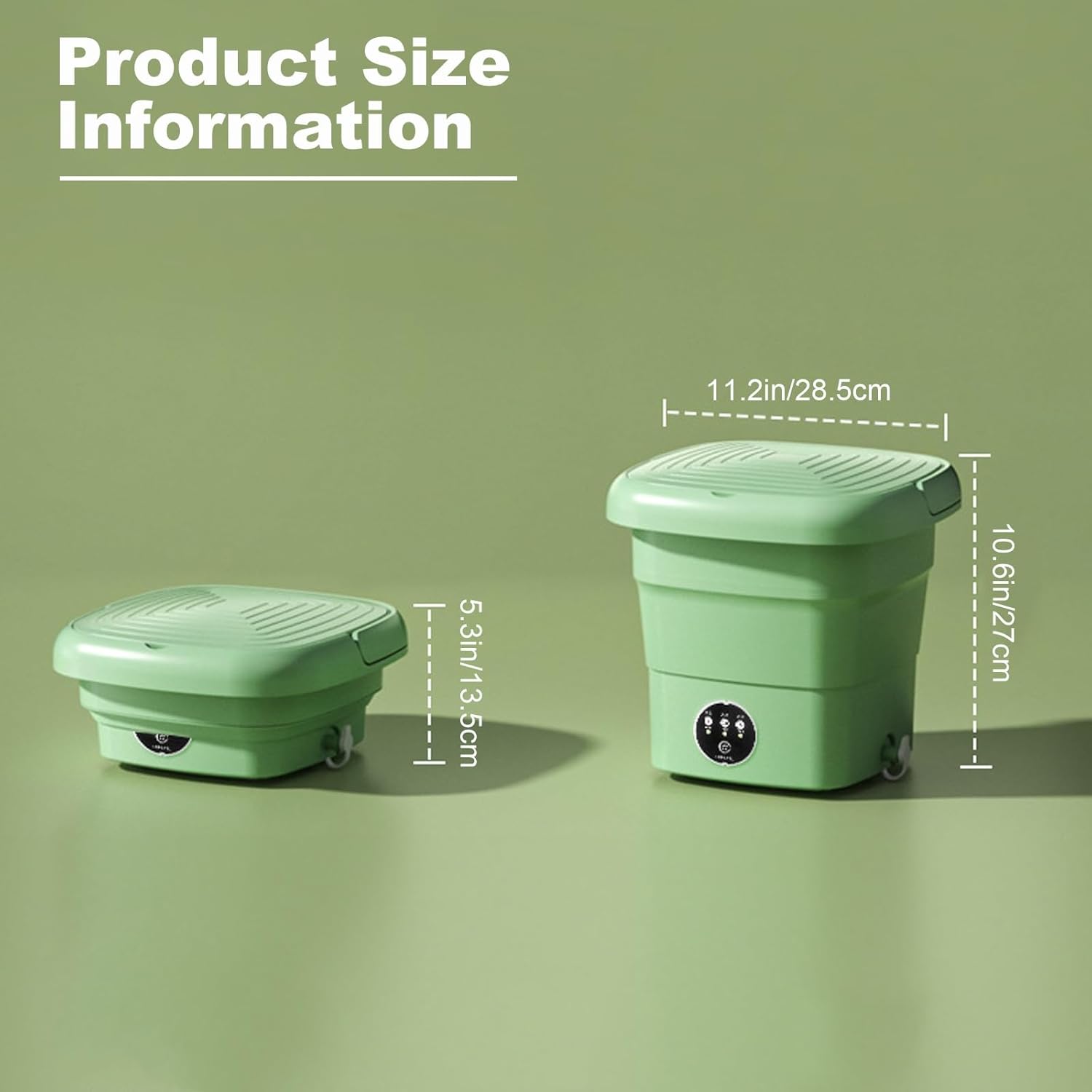 WHYATT Portable Washing Machine, 4.5L,Foldable Washing Machine Suitable Underwear, Sock, Baby Clothes, Travel, Camping