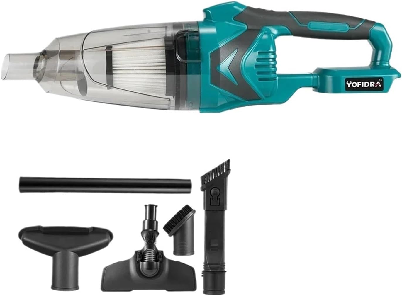 Yofidra Electric Cordless Vacuum Cleaner Household Indoor Hair Removal and Cleaning Power Tool ，Compatible for Makita, 18V Battery Vacuum Cleaner Accessories