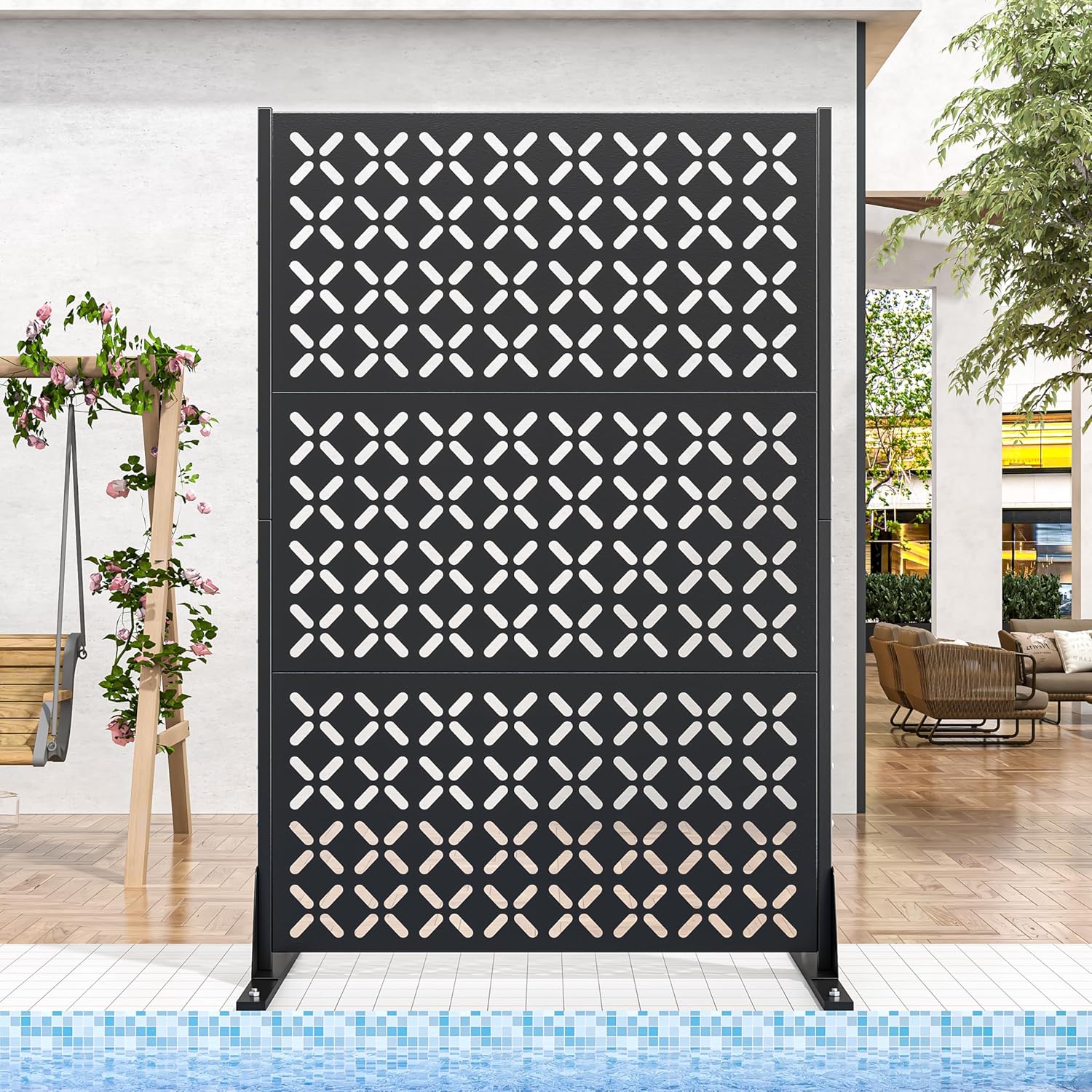 Metal Privacy Screen Outdoor 72