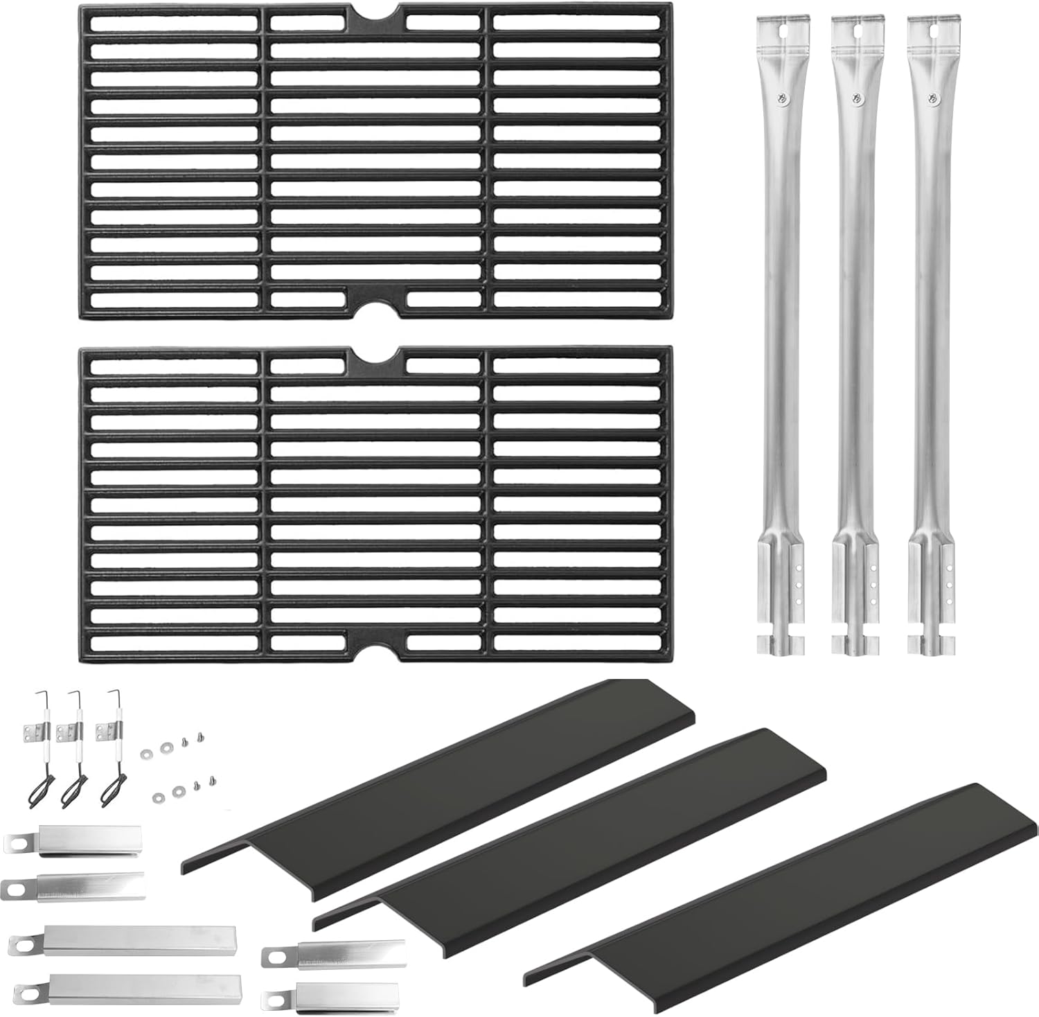 Grill Replacement Parts for Oklahoma Joe's Longhorn Combo Charcoal/Gas Smoker Grill 3 Burner 15202029 16202046 18202083 14201767 Cooking Grates, Heat Tents, Burners Parts for Oklahoma Joes Accessories