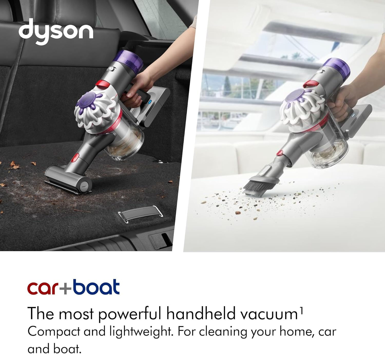 Dyson Car+Boat Handheld Vacuum, Cordless and Lightweight, Cleans Hard Surfaces and Upholstery, 115AW, 2 Power Modes, Up to 50 Minutes²