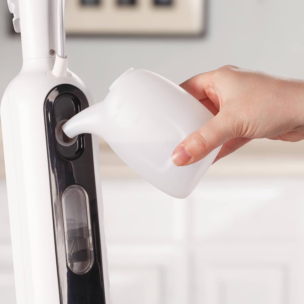 LivingSURE Scrubber & Steam Mop, Multi-Purpose Floor and Surface Cleaner with Handheld Steamer, 3 Settings, Swivel Head, and Accessories