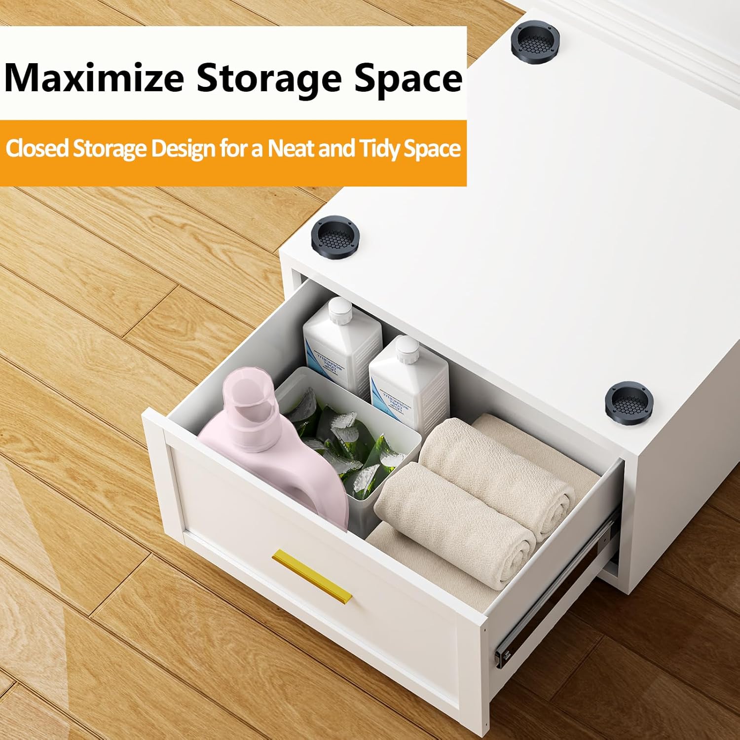 Laundry Pedestal Heavy Duty Metal Washer and Dryer Pedestals, 16