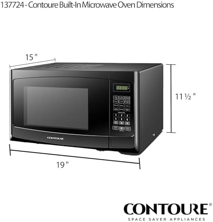RV Built-In Microwave Oven | Perfect RV Replacement | 900W Power, 10 Power Levels | Easy-Clean Interior | LED Display | Quick-Cook Settings | RV-980B