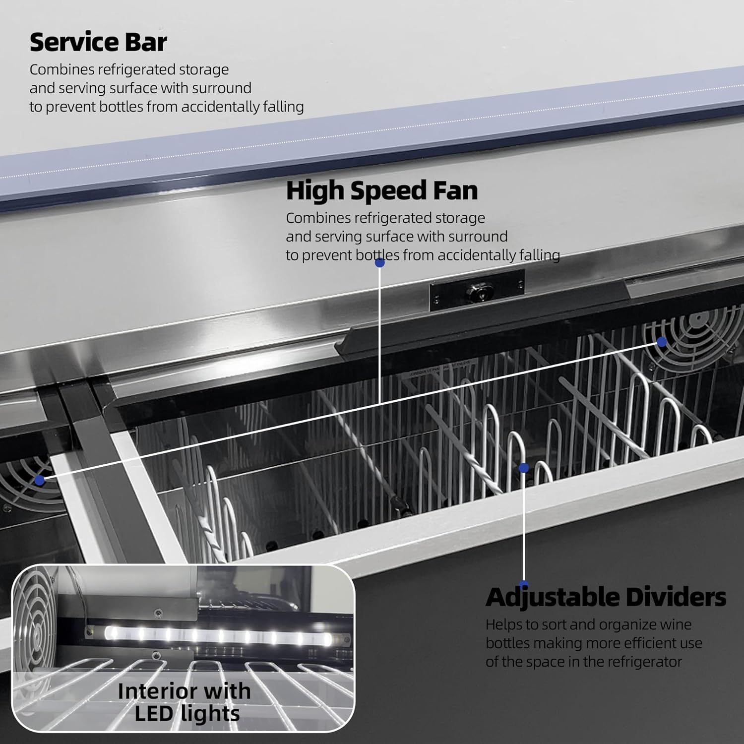 Polarman Top Loading Horizontal Beer Cooler Refrigerator 26 Cu.Ft Deep Well Beverage Fridge, NSF Certified Commercial Bar Cooler with LED Lighting, Lockable Door 95.3