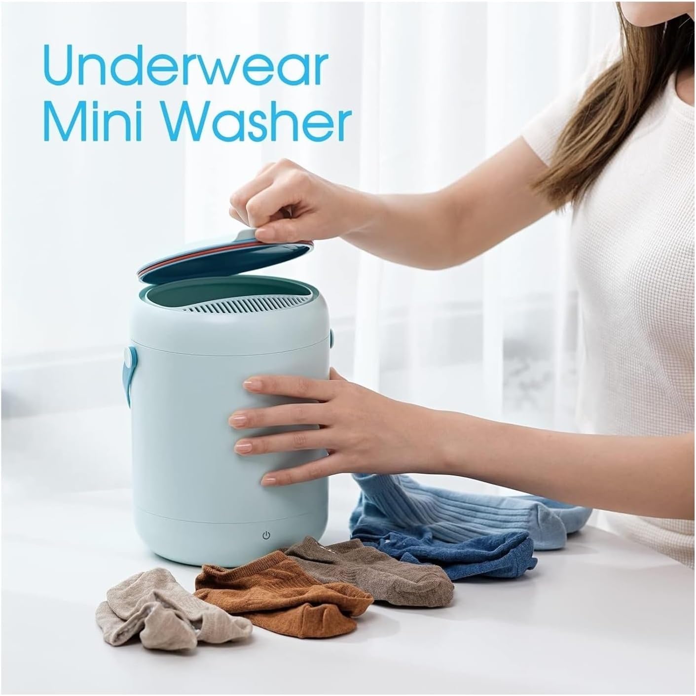 Portable Washing Machine 3L washer for Underwear, Beauty Accessories, Small Laundry for Apartment Dorm,for Travel,Camping, RV & Dorms