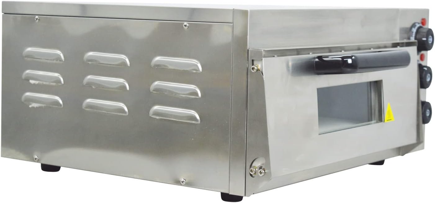 TECHTONGDA Commercial Pizza Oven Convection Oven 2KW Single Electric Commercial Bread Machine with 2 Thermostats
