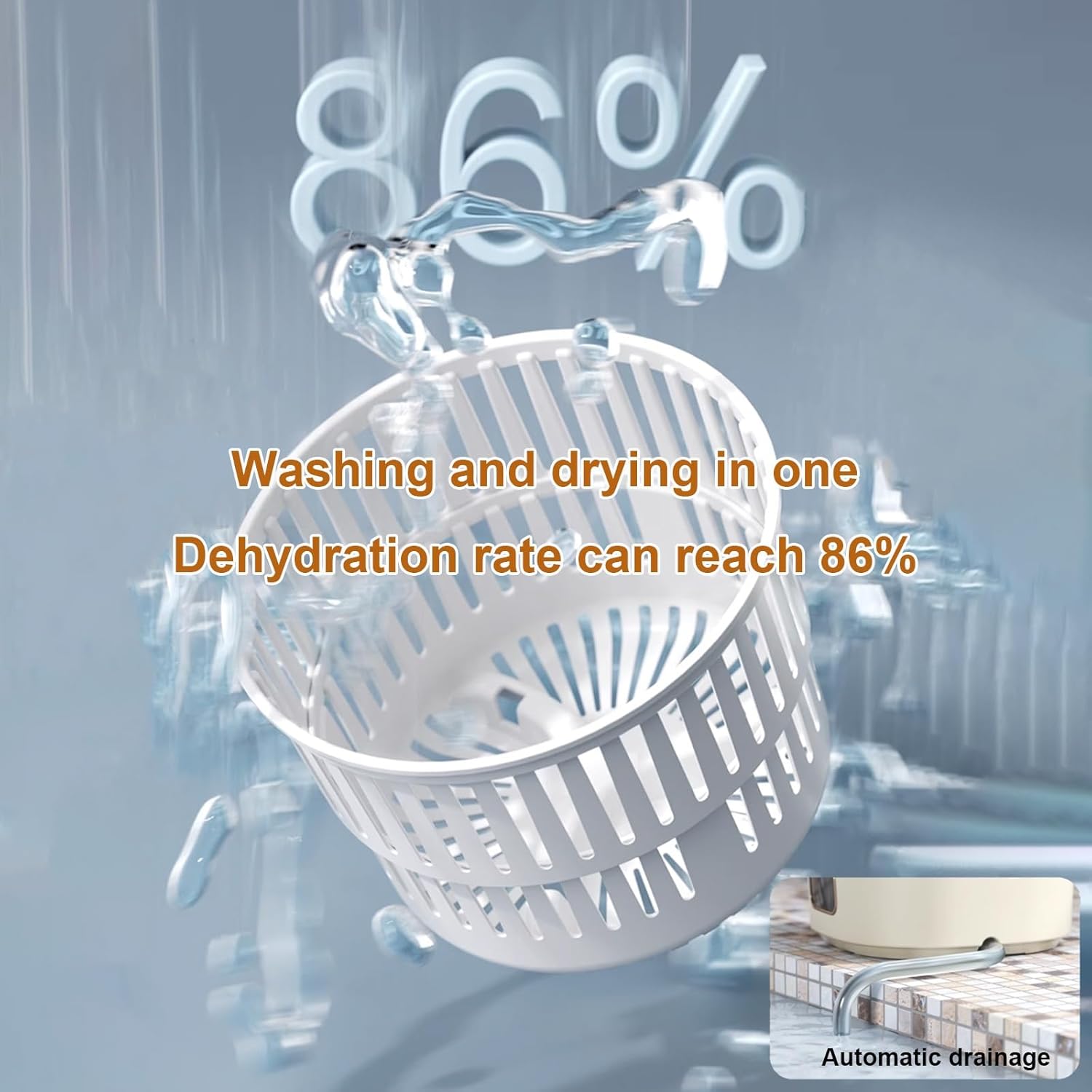 18.5L Portable Washing Machine, Mini Washer, 2 In 1 Foldable Small Smart Laundry Machine, Underwear Washing Machine, Deep Cleaning for Baby Clothes, Underwear, Socks, Apartment, RV, Travel(Pink)