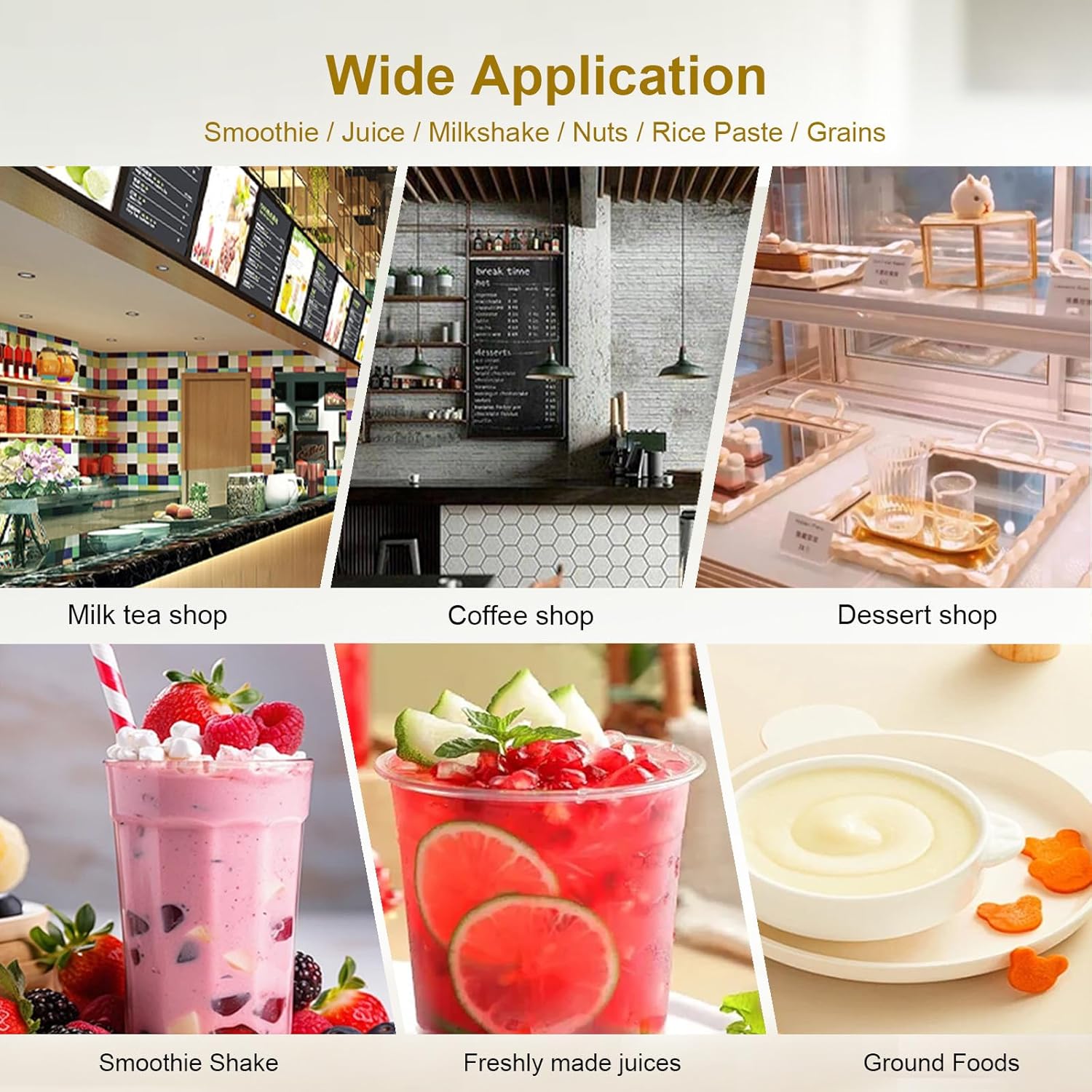 Blender Smoothie Maker 2200 W, With Sound Enclosure, Commercial Jug Blender Mixer, Preset 5 Timings, 0-5 Min Timing, 4-Rib Vortex Technology, For Ice Cubes/Nuts/Juice/Shake