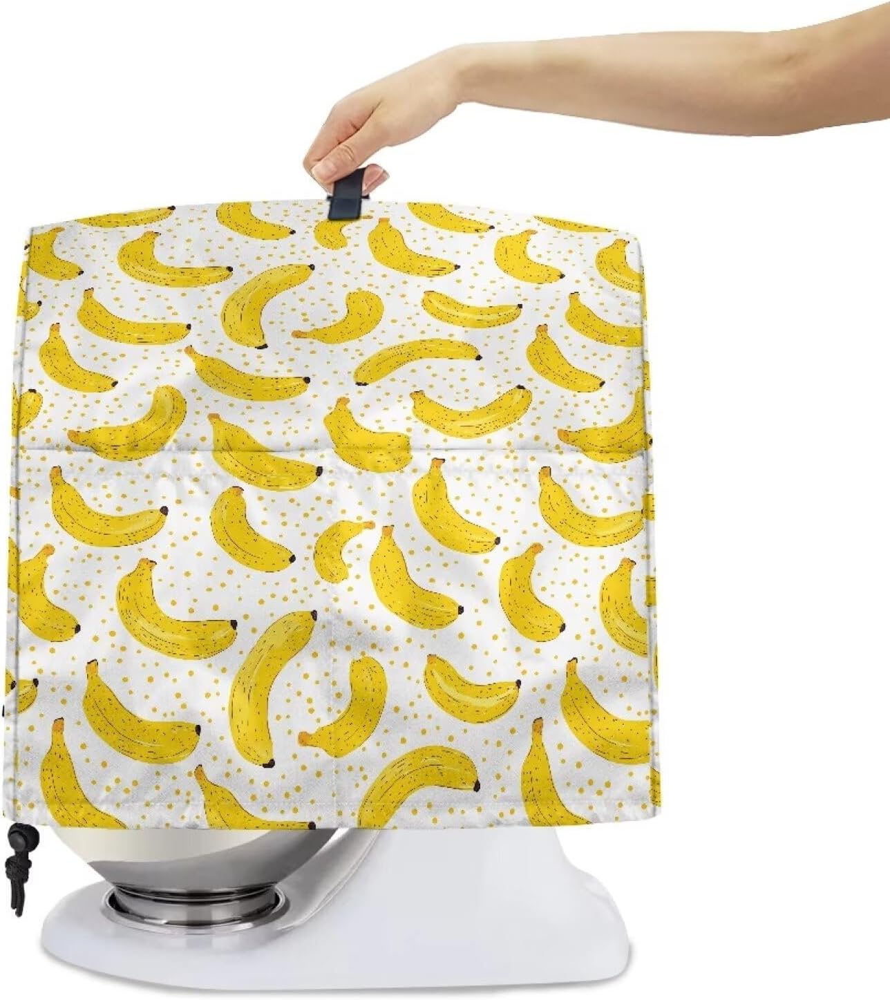 Stand Mixer Cover with Adjustable Drawstring, Banana Stand Blender Dust Cover Large Stnad Blender Cover Universal for Small Kitchen Appliances with Pockets