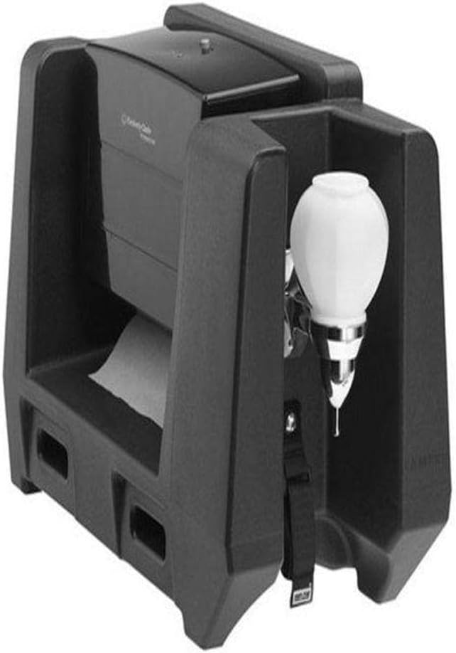 Cambro HWATD-110 Handwashing Station with Multi-Fold Towel Dispenser, Black
