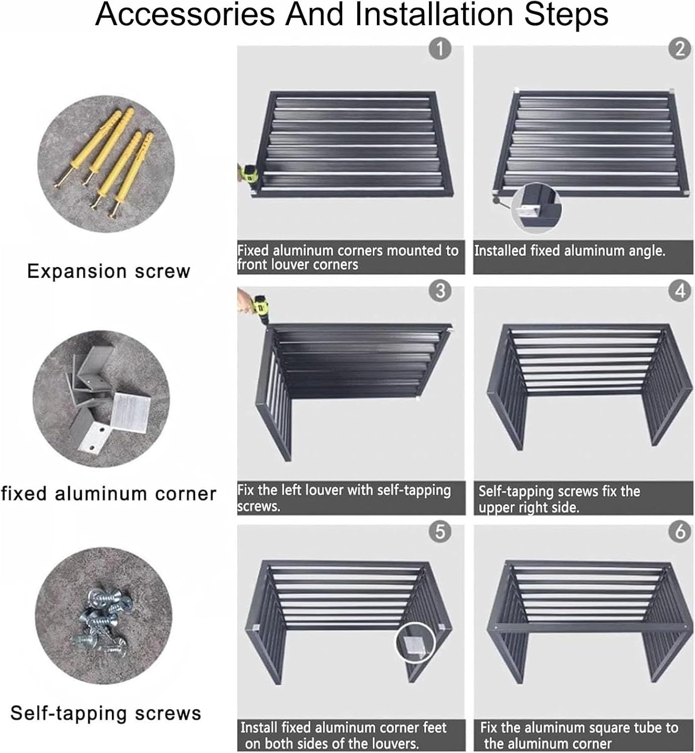 Air Conditioner Fence, Air Conditioner Fence Screen for Outdoor Units, All Weather Anti Theft, Dog Proof, for Privacy, Noise Reduction(White,110cm)