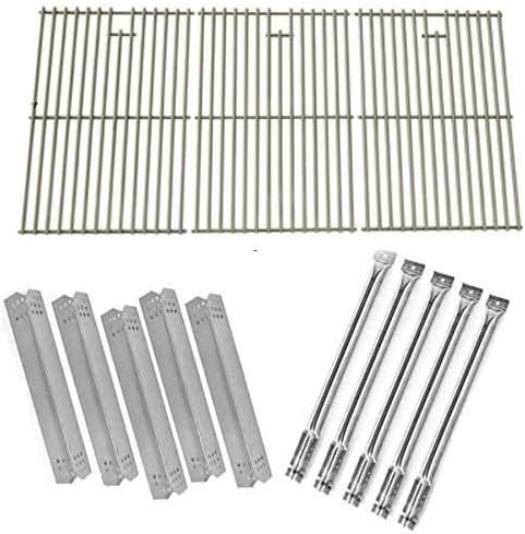 Repait Kit for 720-0709,720-0709B, 720-0727 Gas Grill Models Includes 5 Stainless Steel Burners, 5 Heat Shields and Stainless Cooking Grids, Set of 3