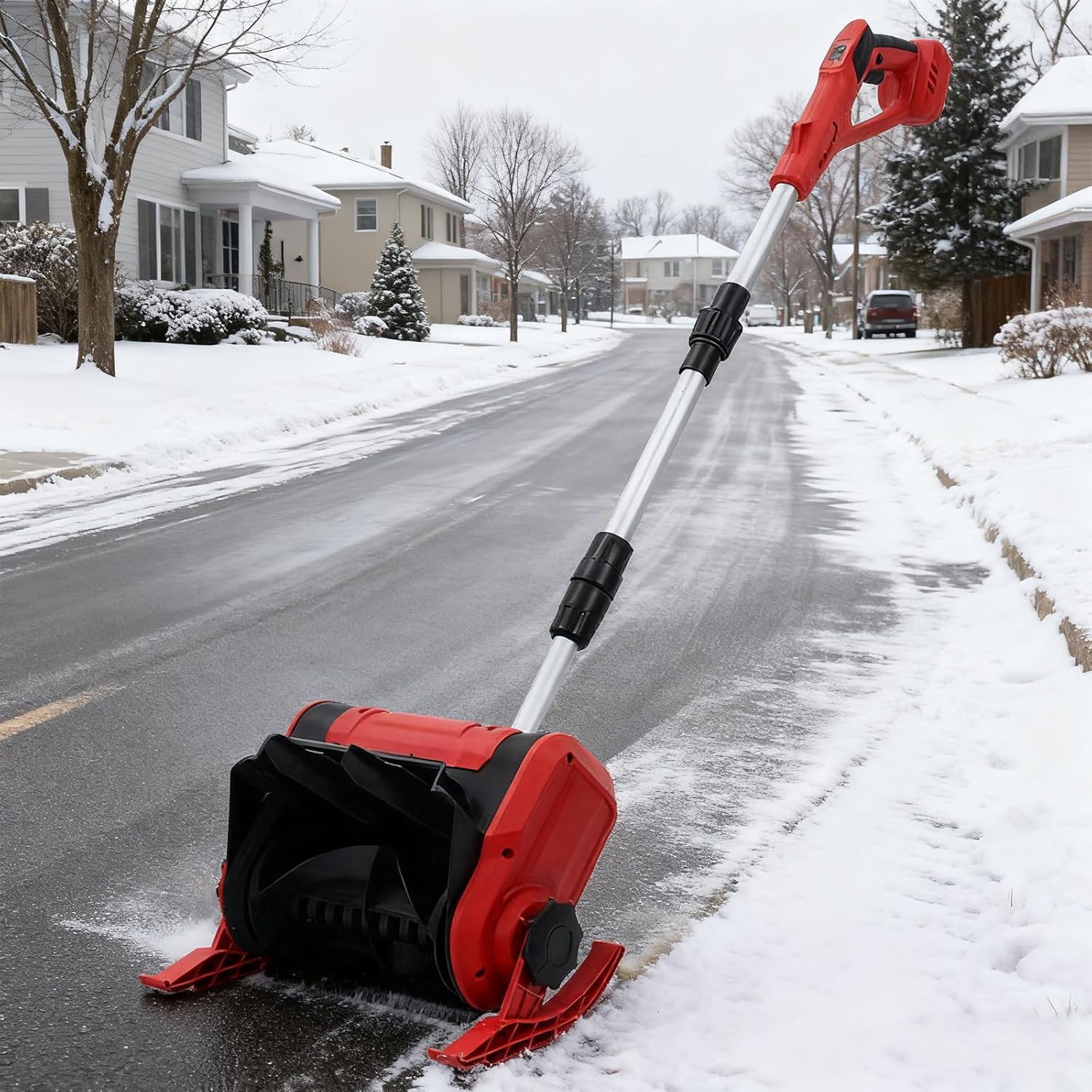 20V 4.0 Ah Li-Battery Electric Shovel, Cordless Snow Shovel with 1200W High-Power Motor, 32cm Width Battery Snow Shovel for Effortless Snow Removal on Driveways and Stairs