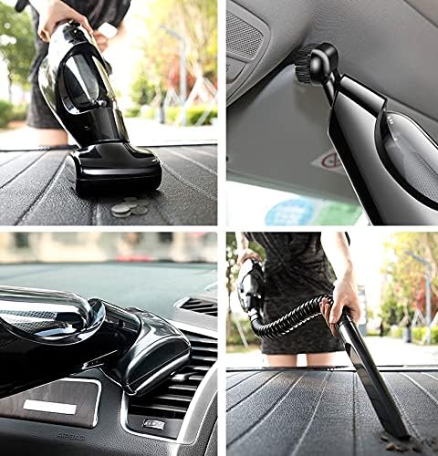 Handheld Vacuum, Portable Lightweight Vacuum Cleaner with 5000Pa Powerful Suction & HEPA Filters, Very Suitable for Car Cleaning and Pet Hair (Black)