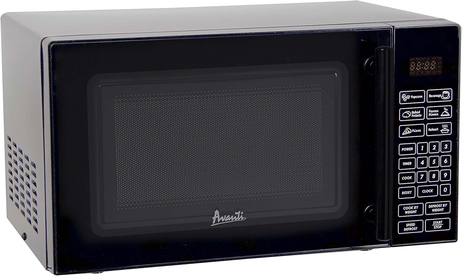 Avanti MT81K1BH Microwave Oven 700-Watts Compact with 6 Pre-Set Cooking Settings, Speed Defrost, Electronic Control Panel and Glass Turntable, 0.8 Cu.Ft., Black