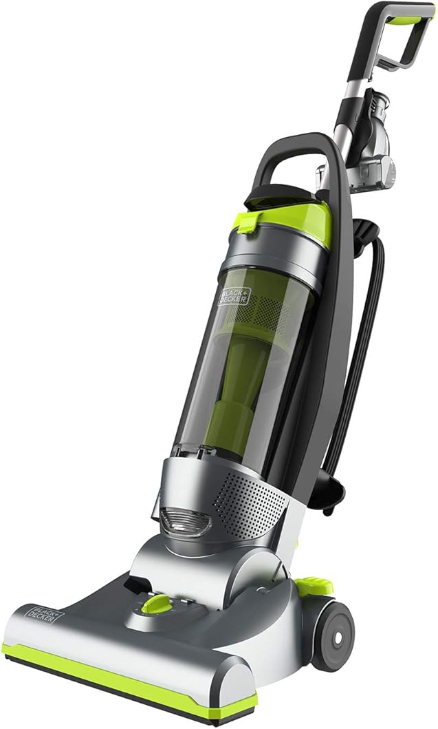 Black+Decker Bagless Upright Vacuum Cleaner with Anti-Allergen HEPA Filer, Corded 1,200 Watt Motor & 5-Position Carpet Height Settings, Gray (BDXURV309G)