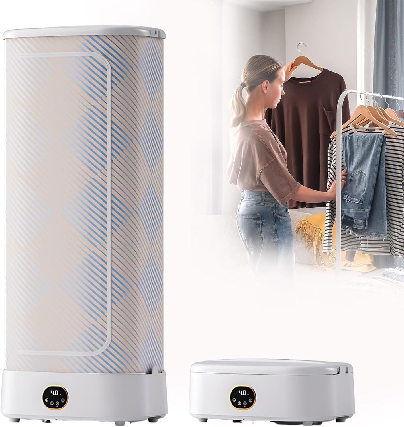 Automatic Ironing Machine,Steam Ironer Clothes Dryer, Intelligent, And Dry Clothes,Quickly Smooth Out Wrinkles,For Home